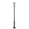 Z-Lite Leland Outdoor Post Mounted Fixture, 1-Light, 12 In.W x 118.25 In.H, Sand Black/Sand Blast 5005PHB-5010P-BK-LED - alternate 5